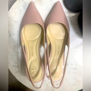 Nine West Nude Kitten Heels